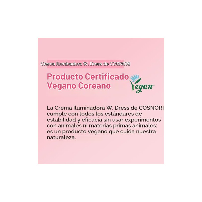 K-Beauty Cosnori Whitening Dress Cream 50ml