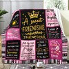 Inmedioor Friend Blanket Friendship Throw Blankets for Women,Inspirational Friendship Gift