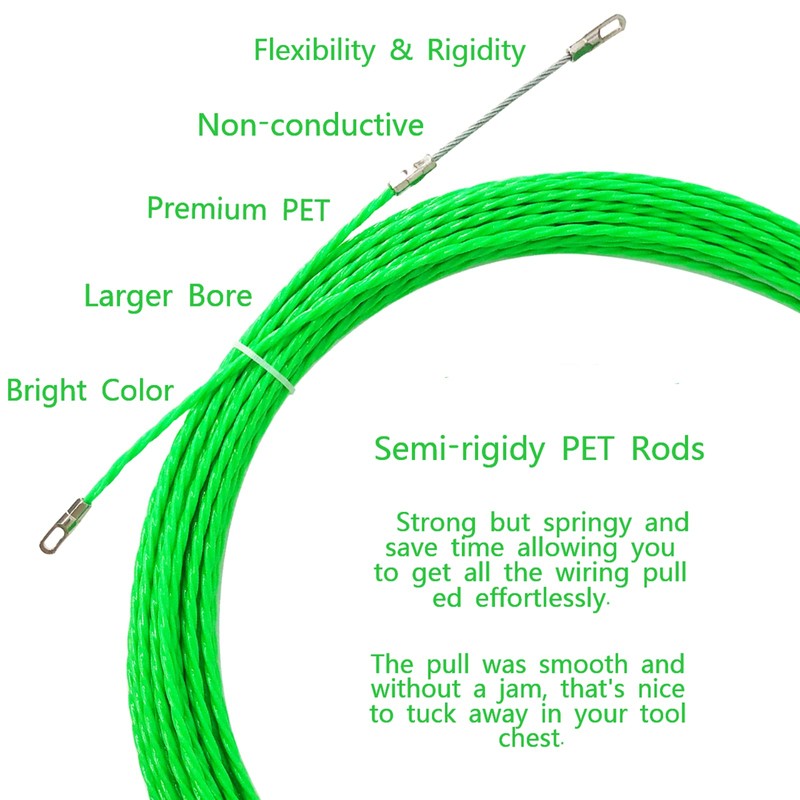 IRSCorp 20M Cable Puller Set Through Wall Fish Tape 4mm