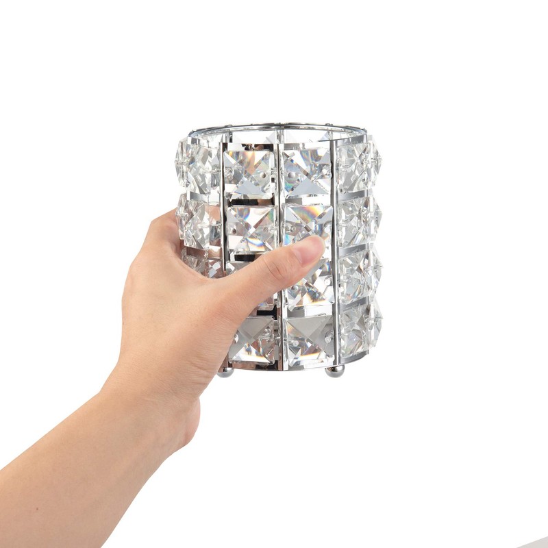 Feyarl Makeup Brush Case Brush Stand Crystal Brush Holder Cosmetic
