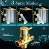 12'' Gold Rain Shower Head, High Pressure Rainfall Shower Head