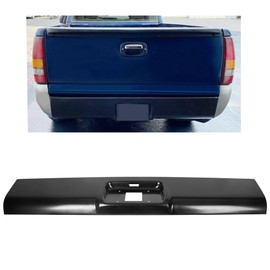 ECOTRIC Rear Steel Roll Pan Bumper License Plate LED Light Compatible with 1999-2007 Chevy Silverado & GMC Sierra 1500 2500 3500 Pickup Trucks