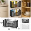 Metal Cabinet Door Storage Basket for Kitchen Organization – Space-Saving