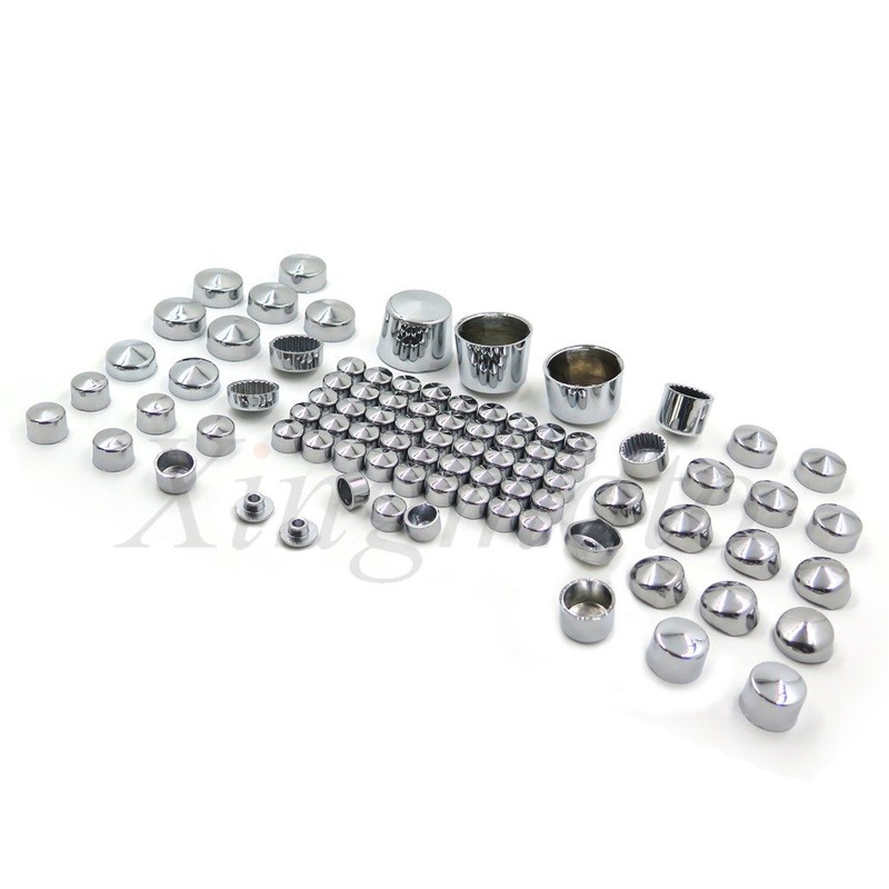 NBX- 87pc Chrome Bolt Cap Dress for Compatible with 00-06