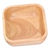 Rubber Wood Salad Bowl Handcrafted Simple Stylish Square Bowl Tableware