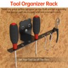 KOMOHOM Backpack Blower Rack Wall Mount with Rubber Coating，100lb Weight
