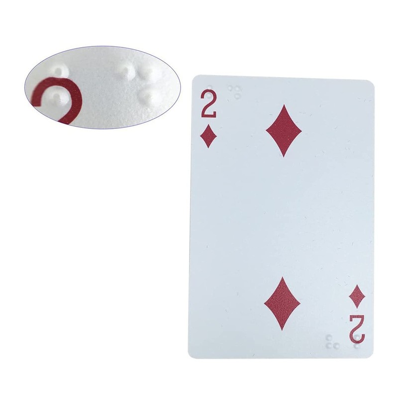 WANGCL Braille Playing Cards, Low Vision Poker Cards, IQ Games