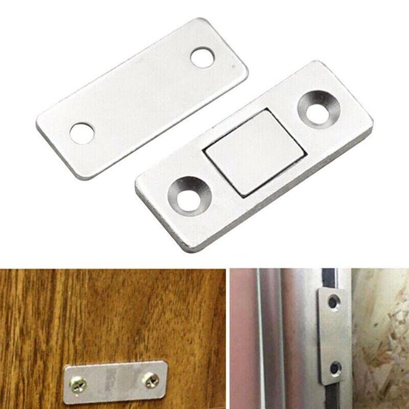 8PCS Strong Magnetic Door Catch, Ultra Thin Stainless Steel Latch