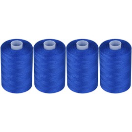 Simthread Hilo de coser multiusos, 4 carretes cada uno de 1000 yardas de hilos de poliéster para máquina de coser, suministros de máquina de coser para principiantes, costura a mano, acolchado, Serger