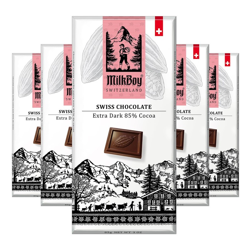 Milkboy Swiss Extra Dark Chocolates - 85% Cocoa, Made in