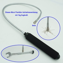 VASTOOLS Flexible Magnetic Lifter, Pack of 2, 1 kg and 2 kg, 66 cm Flexible Rod Magnet Strong