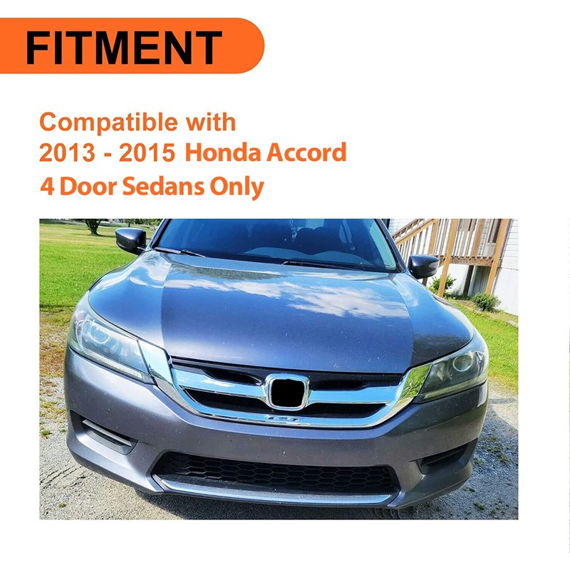 ECOTRIC Front Bumper Grille Compatible With 2013 2014 2015 Honda