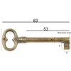 Furniture Key Antique Style Furniture Burnished Replacement Key Blank Patina
