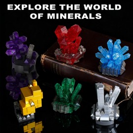 Oeasic Geology Crystal Building Set for Adults, 564PCS Model Collection Kit