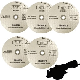 MTP 5X Abrasive Masonry Stone AD 4.5" x 3/8" 115mm x 9.5mm for Rockwell RK3441K Worx RW9283 CCut Off Disc