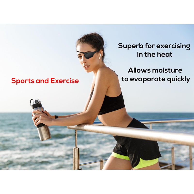 Eye Patch, Mesh, Aero, See Through, Black, Concave, Breathable Fabric,