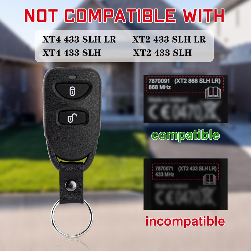 pepape Garage Opener Remote Control Gate Fob Transmitter Compatible with