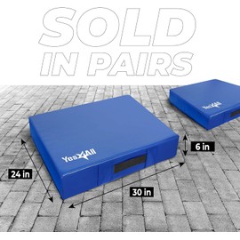 Yes4All 6 Inches Silencer Drop Pads/Weightlifting Drop Pads - Blue