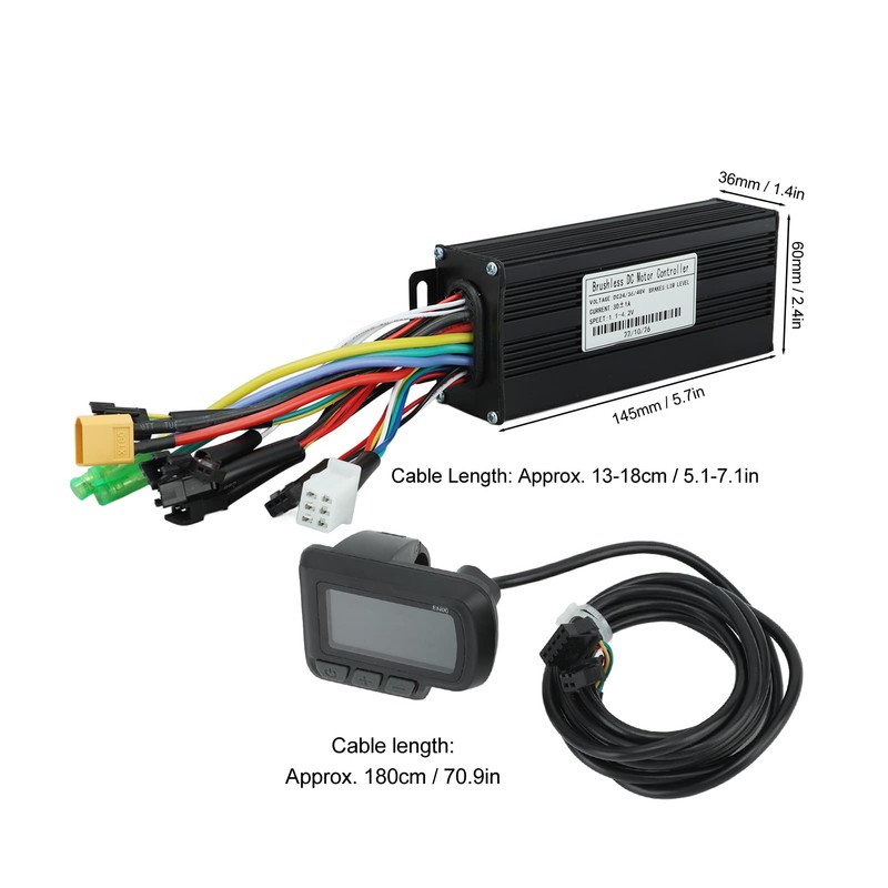 Sorandy 36V 48V 1000W-1500W 35A Brushless Controller with LCD Display,