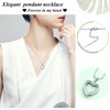 VCCWYQK Cremation Jewelry Glass Heart Urn Necklace for Ashes Stainless