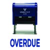 OVERDUE Self Inking Rubber Stamp (Blue Ink) - Medium