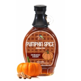 Green Jay Gourmet Pumpkin Spice Syrup - Premium Breakfast Syrup with Pumpkin, Spices & Lemon Juice - All-Natural, Non-GMO Pancake Syrup, Waffle Syrup & Dessert Syrup - 8 Ounces
