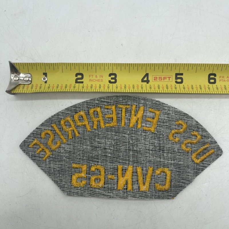 Vintage U.S. Navy USS Enterprise CVN-65Naval Ship Patch Cap Shoulder