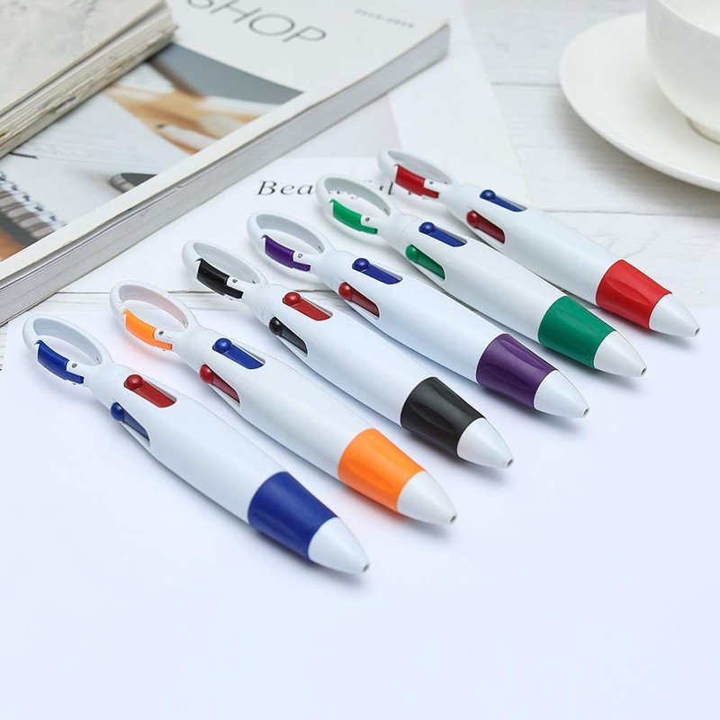 FANTESI 24 Pack Shuttle Pens, 4-in-1 Retractable Multicolor Pens Ballpoint