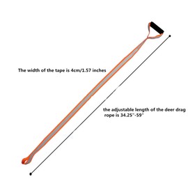 kfeity 2 Pack Deer Drag with Handle Heavy Duty Deer Drag Strap, Easy & Fast to use Durable Safety Deer Dragging Rope Deer Hunting Accessories Reflective Orange Strap for Deer Hunters