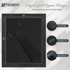 TENIBYC 8x10 Picture Frame 4 Pack, Black Wooden Textured, HD