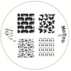 Original MoYou Nail Art Image Stamp Plate Number 125 Manicure Design