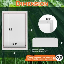 Lixple Bamboo Drawer Organizer, Cutlery Silverware Organizer for Kitchen Drawer, Stackable Utensil Organizer, 2 Pcs Flatware Organizer for Drawer, Wooden Storage Box Tray (White, 9 X 6 X 2 Inch)