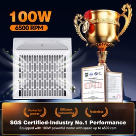 IUHFSIFS Upgrade Nail Dust Collector with Filter & Light【NO.1 Super Suction 100W】 Professional Dust Extractor Nails【SGS Certification】 Dust Collector Nail Salon for Nail Studio & Home - Easy to Clean