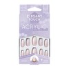 Elegant Touch Acrylic French Coffin false nails No.02,24 Nails