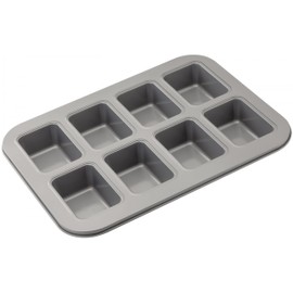 Judge JB60 Non-Stick Mini Loaf Tin with 8 Rectangular Cups, Dishwasher Safe 35cm x 27cm x 4cm - 5 Year Guarantee
