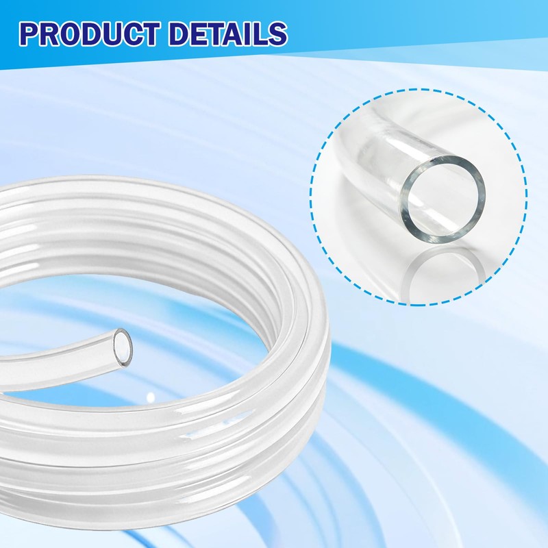 Asbrot 5M/16.4ft Ultra-Transparent 2.5mm ID×4mm OD Smooth PTFE Tube Compatible