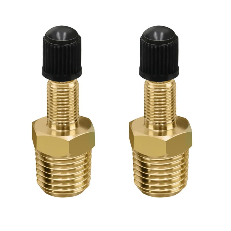 2 Pack Valve Adapter, Brass Air Inflator Connector, Ideal for