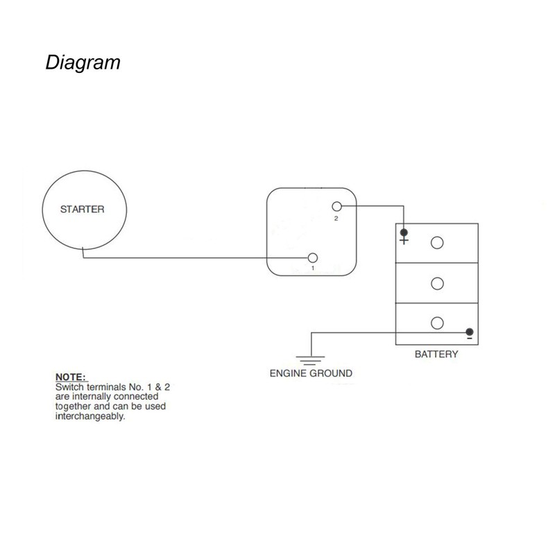 Five Oceans Battery Disconnect Switch, Marine Battery Switch On-Off with
