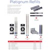 Platignum No. 9 Ball Point Refill Black [Pack of 3]