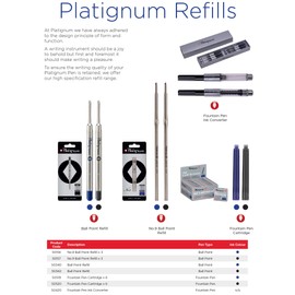 Platignum No. 9 Ball Point Refill Black [Pack of 3] Ref: 50157