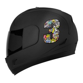 Racing Number Rally Stickers Bomb Decal 3 N 203