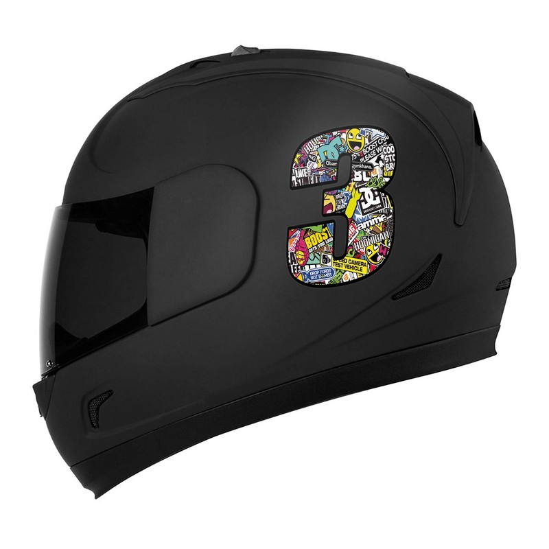 Racing Number Rally Stickers Bomb Decal 3 N 203