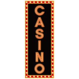 RattanView Casino Theme Party Decorations Casino Sign Gambling Banner Las Vegas Night Jointed Stand up Decoration Las Vegas Poker Night Pull Down Cutouts Photo Booth Props Retro Party Supplies
