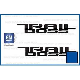 Decal Mods Trail Boss Replacement Decal Sticker for Chevy Silverado die-Cut (2019-2024) Bed Side 1500 2500 HD (Set of 2) Blue - CBLU