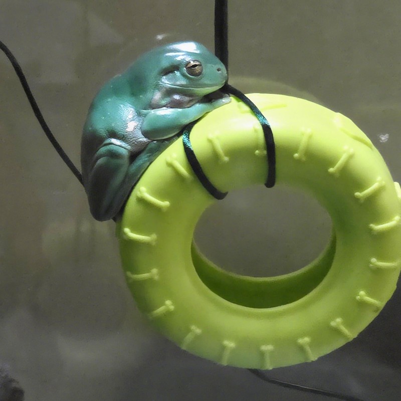 JSLZF Tree Frog Habitat with Terrarium Decor, Frog Climbing Swing