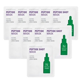 코리아나 [Koreana] [Ampoule N] Mask Peptide Shot (Elasticity)_10 sheets / [코리아나] [앰플엔] 마스크 펩타이드샷 (탄력)_10매