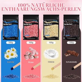 Beugo Waxing Beads, 400 g Wax Beads Hair Removal for Home