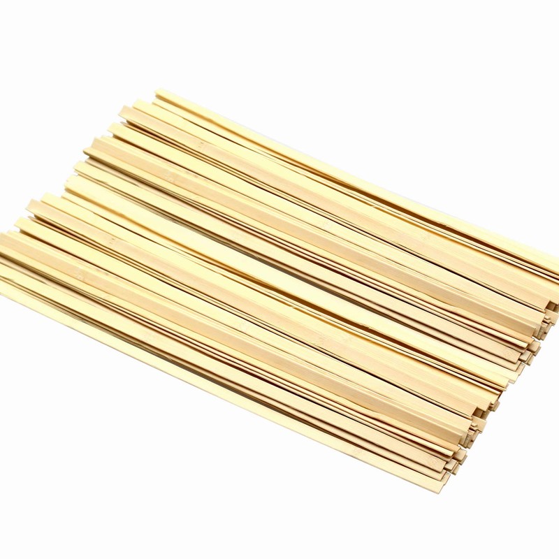 DYWISHKEY Natural Bamboo Sticks, Wooden Craft Sticks, 15.5 Inches Longth