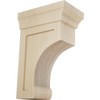 Ekena Millwork BKTW02X04X06GORW Small Gomez Wood Wood Brackets, 2 1/2"W