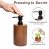 MIGAKU HOME Walnut Wood Soap Dispenser with Pump, Funnel &